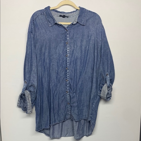 Jane + Delancey Chambray Top - Picture 1 of 7